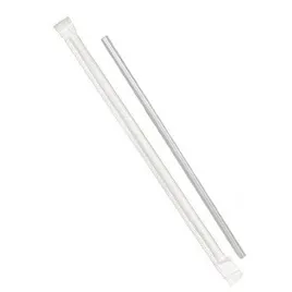 Jumbo Straw 0.219X10.25 IN Plastic Translucent Paper Wrapped 2000/Case