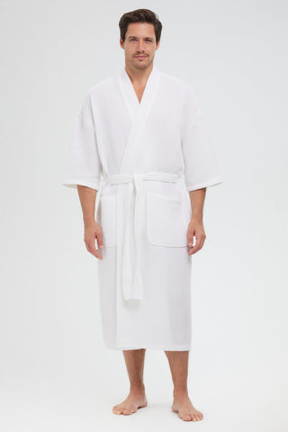 Basic Waffle Kimono Robe