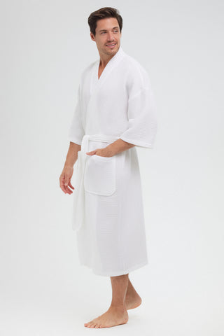 Basic Waffle Kimono Robe