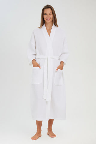 Basic Waffle Kimono Robe