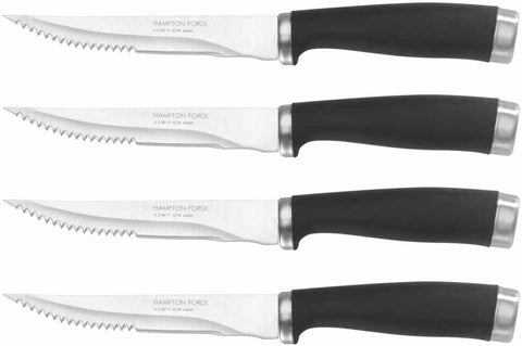 Hampton Forge Epicure?4PieceSteak KnifeSet?Black, Silver