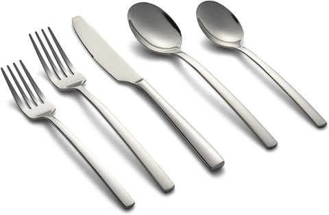 Cambridge Silversmiths Beacon Mirror 45 Piece Flatware Set, Service for Eight, silver