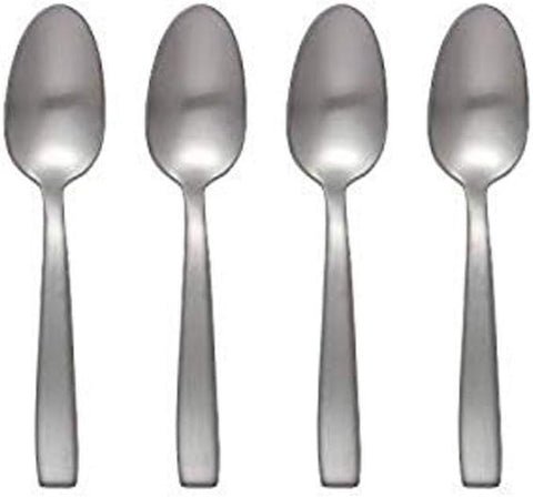 Oneida Everdine Everyday Flatware Teaspoons, Set of 4, 18/0 Stainless Steel, Silverware Set