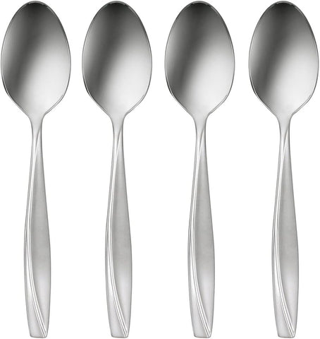 Oneida Camlynn Everyday Flatware Dinner Spoons 18/0 Stainless Steel, Set of 4, Silver