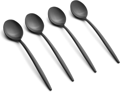 Cambridge Silversmiths Black Satin Gaze Demi Spoon, Set of 4, 0