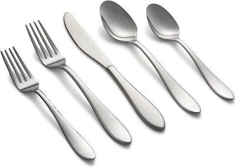 CAMBRIDGE Silversmiths Delia Mirror 20-Piece Flatware Set, Service for 4