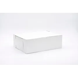 Easy Lock Cake Box 15X11X5 IN SUS Paperboard CRB White Rectangle Lock Corner 1-Piece 100/Bundle