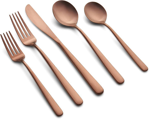 Cambridge Silversmiths Lorenn Copper Satin 20-Piece Flatware Set, Service for 4