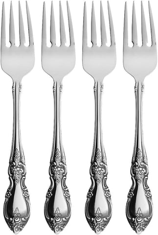 Oneida Louisiana Fine Flatware Salad Forks, Set of 4, 18/10 Stainless Steel