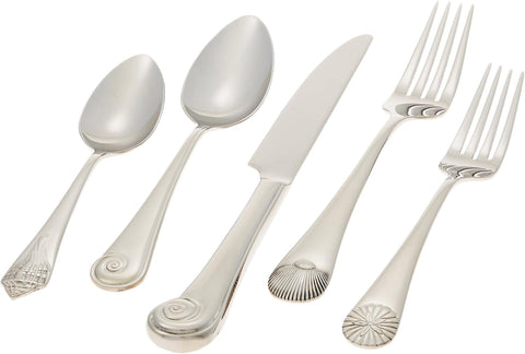 Reed & Barton Seashell 5Pc Flatware Place Setting, 5 Piece, Silver