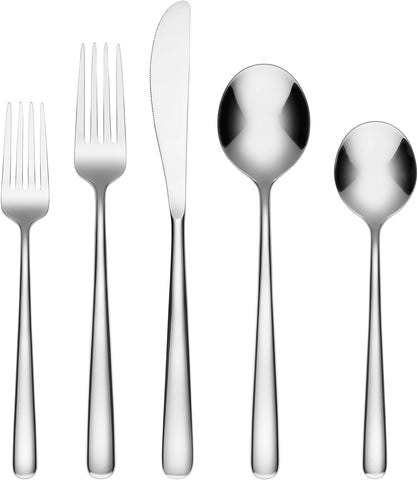 Cambridge Silversmiths Lorenn Mirror 20-Piece Flatware Set, Service for 4