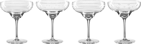 Oneida Mingle Margarita Glasses, Set of 4, 4 Count, Clear