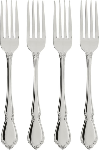 Oneida Chateau Fine Flatware Dinner Forks, Set of 4, 18/10 Stainless Steel, 2610004A