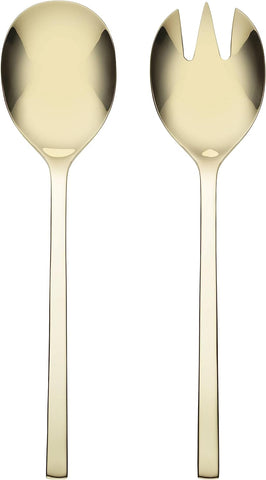 ONEIDA Allay Champagne Everyday 2 Piece Salad Server Set, 2 Count, Metallic