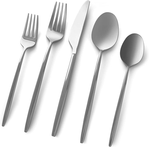 Cambridge Silversmiths Gaze Mirror 20 Piece Flatware Set, Service for 4, silver