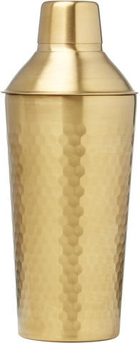 Cambridge 9267HKCHT54DS 20 Oz Hammered Gold Insulated Cocktail Shaker