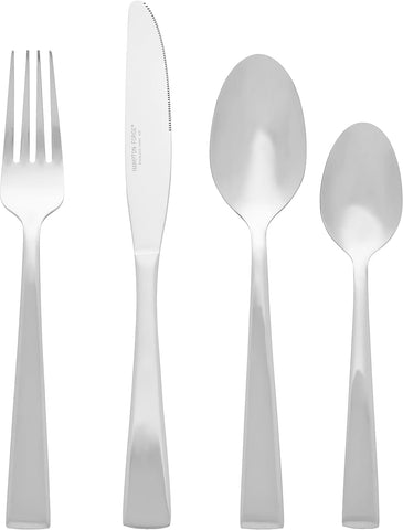 Hampton Forge Catalina Mirror 16-Piece Flatware Set, Metallic