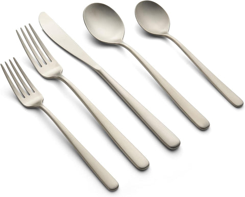 CAMBRIDGE Silversmiths Lorenn Satin 20-Piece Flatware Set, Service for 4