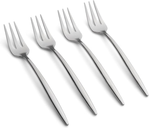 CAMBRIDGE Gaze Cocktail Forks, Set of 4, 0, Silver Mirror