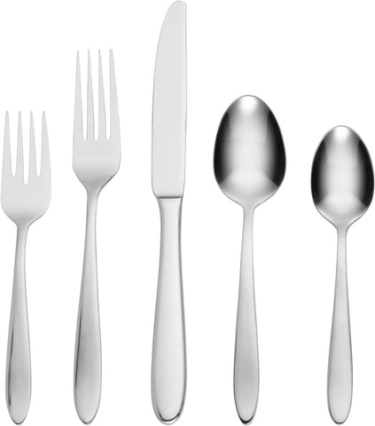 Oneida H037045Awwm Mooncrest 45 Piece Everyday Flatware Set, Service For 8