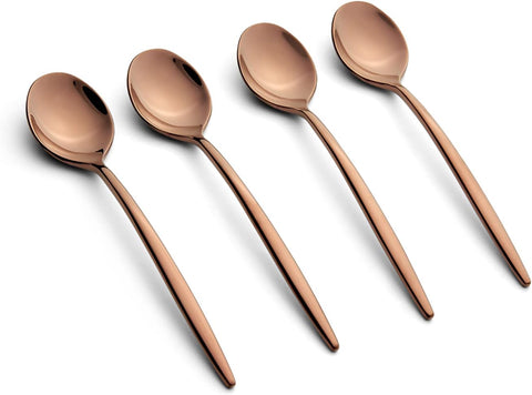 Cambridge Silversmiths Copper Mirror Gaze Demi Spoon, Set of 4, 0