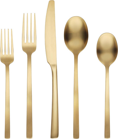 Cambridge Gold Satin 45-Piece Flatware Set Beacon