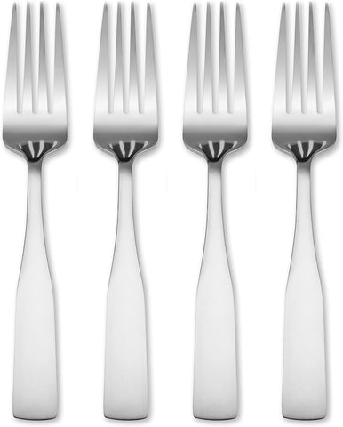 Hampton Forge Bristol Satin 4Pk Dinner Forks/Color Card, 0.35 LB, Metallic