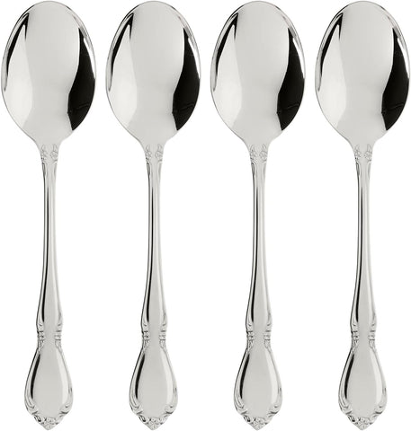 ONEIDA Chateau Fine Flatware Dinner Spoons, 0.45 LB, Metallic