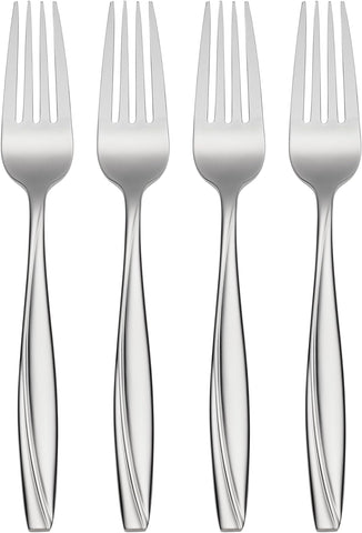 Oneida Camlynn Everyday Flatware Dinner Forks 18/0 Stainless Steel, Set of 4, Silver