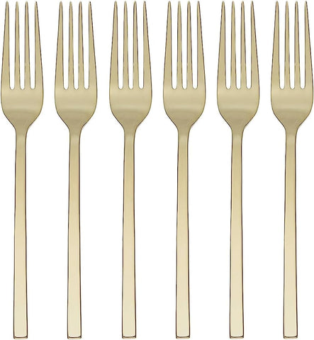 Oneida 895330 Allay Champagne Everyday Flatware Dinner Forks, Set Of 6