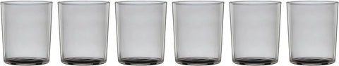 Oneida Stackables Smoke Tall Glasses, Set of 6, 6 Count, Taupe/Grey