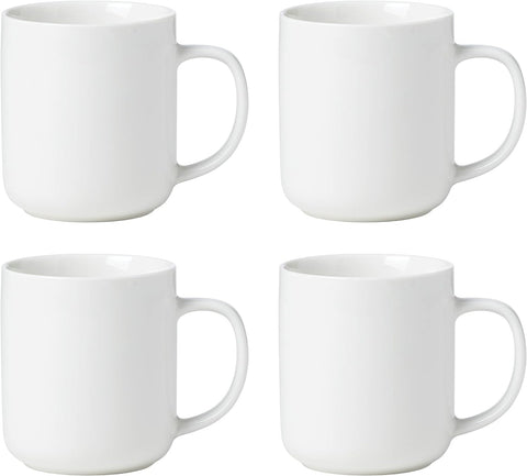 Oneida 895950 24 Seven White Mugs, Back To College, Dorm Essentials, White, Set Of 4