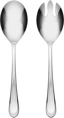 HAMPTON FORGE Alesey Mirror 2 Piece Everyday Salad Servers Set, 2 Count, Metallic