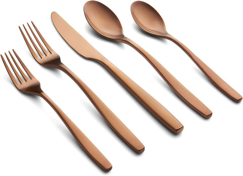 Cambridge Silversmiths Averie Copper Satin 20-Piece Flatware Set, Service for 4