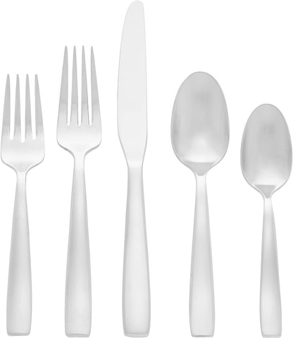 Oneida Everdine 20 Piece Everyday Flatware Set, Service for 4 , 18/0 Stainless Steel, Silverware Set, Dishwasher Safe