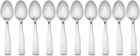 Hampton Forge Bristol Satin 10Pk Dinner Spoons/Color Card, 0.85 LB, Metallic