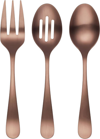 Cambridge Copper Rhiannon Satin 3-Piece Serve Set, 3 Count