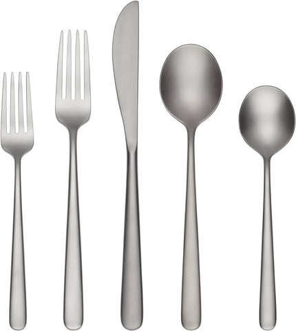 Cambridge Sand Lorenn Piece Flatware Set, 20 Count