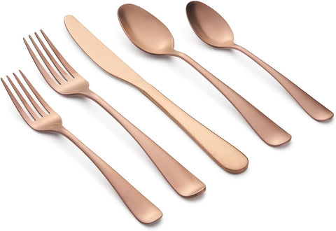 Cambridge Silversmiths Rhiannon Copper Satin 20-Piece Flatware Set, Service for 4