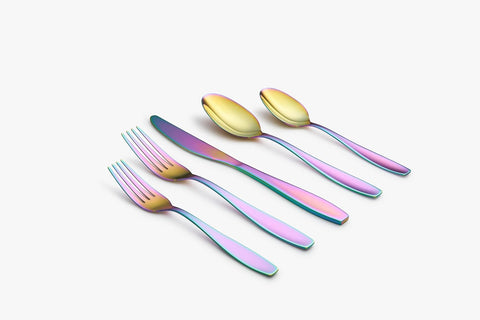 Cambridge Silversmiths January Rainbow Mirror 20-Piece Flatware Set, Service for 4