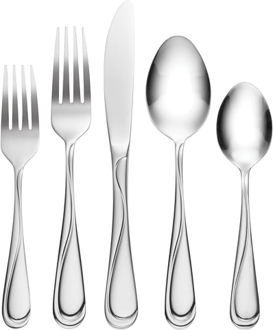 Hampton Forge Swirl 58-Piece Flatware Set,