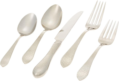 Reed & Barton Hammered Antique 5Pc Flatware Place Setting, 5 Piece, Silver