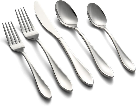 Cambridge Silversmiths Hollen Mirror 20-Piece Flatware Set