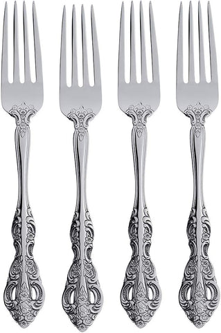 Oneida Michelangelo Fine Flatware Dinner Fork, Set of 4 , 18/10 Stainless Steel, Silverware Set, Dishwasher Safe