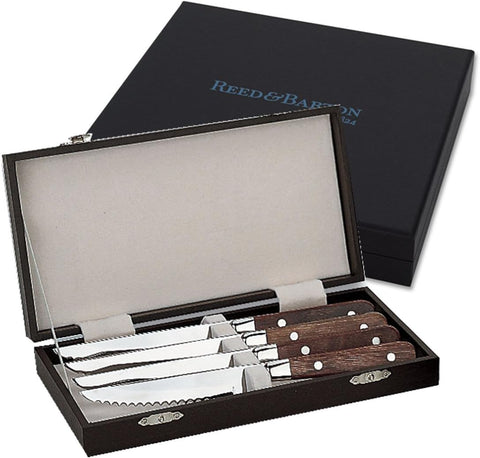 Reed & Barton Fulton 4Pc Steak Knife Set, 2.10 LB, Brown