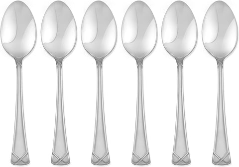 Hampton Forge Evansvile Frosted Set of 6 Dinner Spoon, 0.55 LB, Metallic