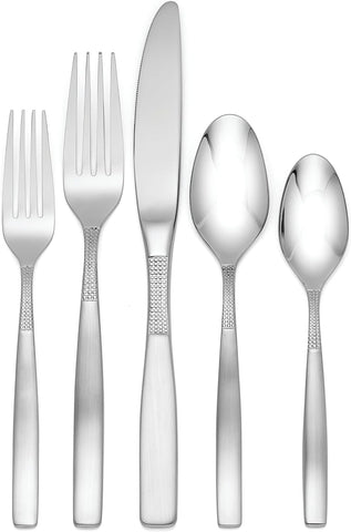 ONEIDA 53 Piece Camlynn Flatware Set, Silver