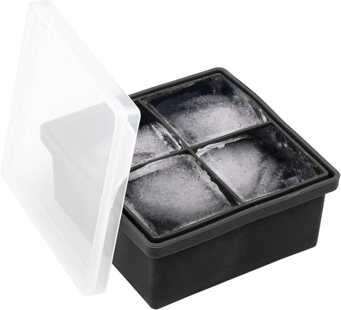 Cambridge 4-Cube Large Clear Lid Ice Mold, 1 Count, No Color