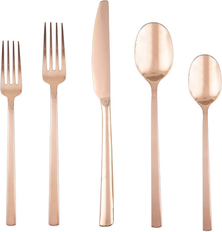 Cambridge Silversmiths Beacon 20-Piece Set, Service for 4, Copper Mirror/Rose Gold