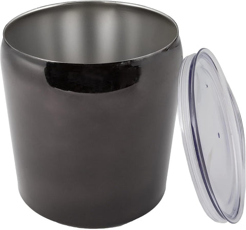 Cambridge Silversmiths 3-Quart Insulated Stainless Steel Ice Bucket, 0, BLACK